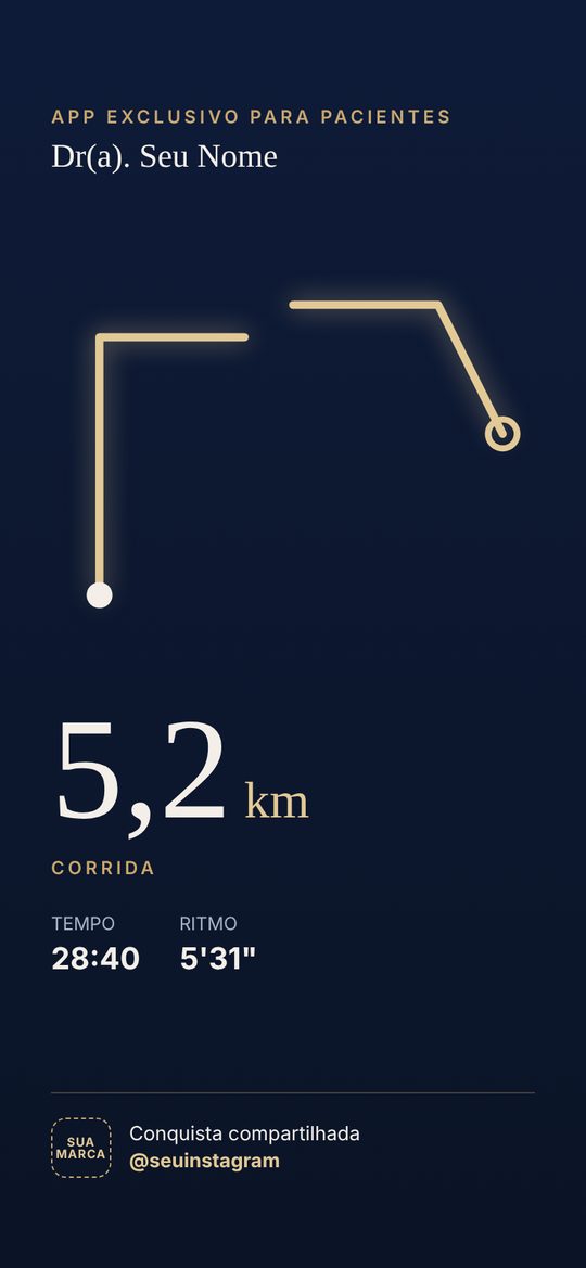 Card de conquista para os stories com a marca do médico